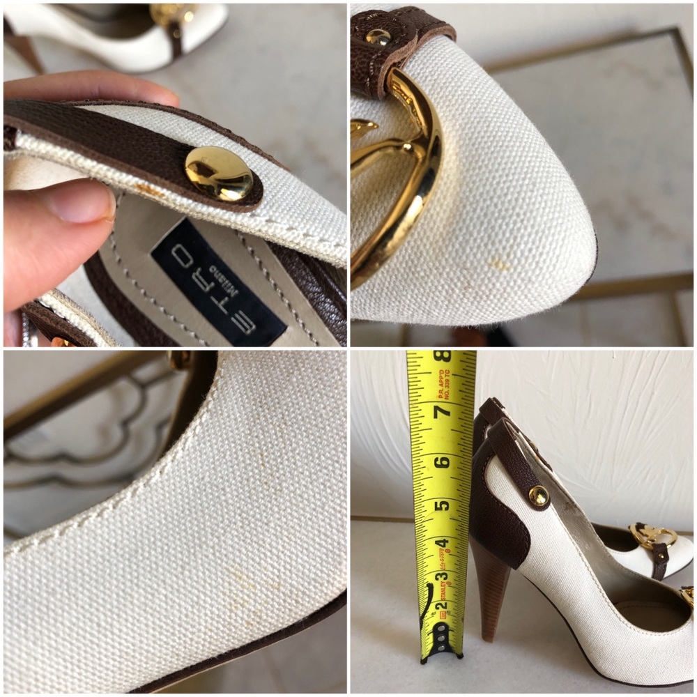 ETRO White and Leather Heels - Picture 8 of 8